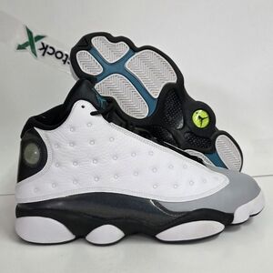 Nike Air Jordan 13 Retro White-Teal-Grey Barons Hologram Mens Sz 10 [414571-115]